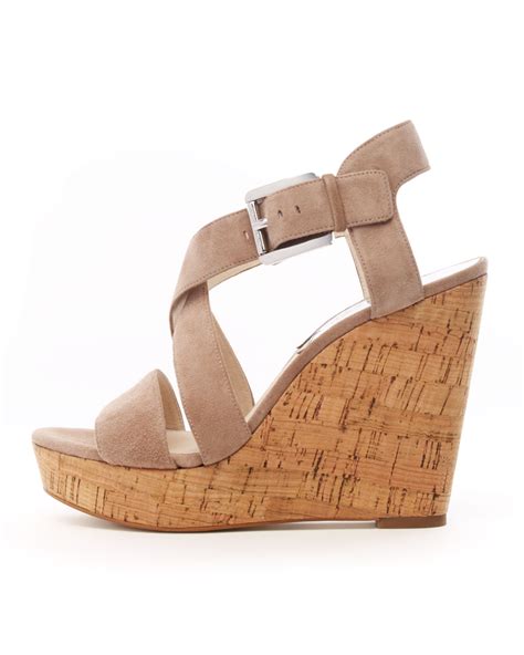 michael kors suede wedge shoes|Michael Kors espadrille wedge.